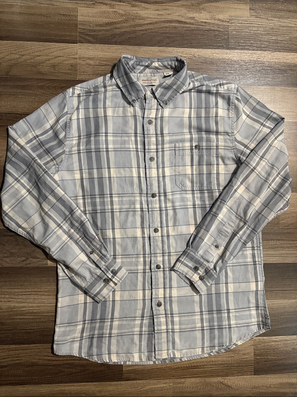 Original Weatherproof Vintage Button-Down Plaid Shirt